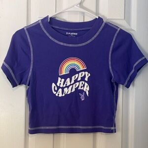 PLAYBOY Purple Happy Camper Tee